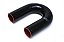 Mangueira de silicone reforçada de alta temperatura HPS Performance HTSEC180-225-BLK 180 graus U Bend, pressão máxima de 44 psi, 2-1/4 de diâmetro interno, preta. - Imagem 2