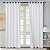 Painel de cortina isolada Loft Living Winmate com aba de algodão - Par de 40 x 84 em branco - Imagem 1