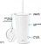 Copo Isolado Moderno Simple com Tampa e Canudo | Copo de Café Gelado Reutilizável de Aço Inoxidável | Garrafa de Água com Isolamento para Viagem | Presente para Mulheres e Homens | Coleção Cláss - Imagem 2