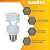 Lâmpada Spiral Mini CFL Sunlite 41462-SU, 9 Watts (equivalente a 40W), Base Média (E26), 500 Lumens, Vida Útil de 10.000 Horas, Branco Frio 4100K - Imagem 3
