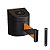 Barreira retrátil de montagem fixa CCW Series WMB-230 da Crowd Control Warehouse - Barreira retrátil de parede fixa - Cinto de 30 pés, preto e laranja com caixa preta de ABS - Imagem 1