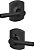 Maçaneta de porta Schlage F10 BRW 622 GRW Broadway com acabamento Greenwich, trava de passagem para hall e closet, preto fosco - Imagem 3