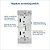 Interruptor Dimmer Deslizante de Alternância Leviton para Lâmpadas LED, Halógenas e Incandescentes Dimáveis, TSL06-1LW, Branco - Imagem 3