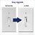 Interruptor Dimmer Deslizante de Alternância Leviton para Lâmpadas LED, Halógenas e Incandescentes Dimáveis, TSL06-1LW, Branco - Imagem 2
