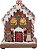 Decoração de Natal Northlight pré-iluminada LED Gingerbread Candy House, 7,5, Marrom - Imagem 1