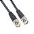 Cabo Coaxial Preto RG58 Amphenol CO-058BNCX200-200, 50 Ohms, Conector Macho BNC para Conector Macho BNC, 200 pés. - Imagem 1