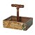 G.E.T. CAD1-RWD Reclaimed Wood Table Top Condiment / Drink Caddy, 9 x 7, Brown = G.E.T. CAD1-RWD Tampo de mesa de madeira recuperada para condimentos / porta-copos, 9 x - Imagem 2
