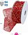 Fita Morex 7416.60/50-934 Swirl 2.5 X 50 YD Nylon Sheer Curling Wired Glitter, Vermelho/Dourado, Fitas de Natal para Artesanato e Decorações de Natal, Fita de Natal - Imagem 4