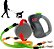 WIGZI (2 Coleiras Retráteis Refletivas para Cães - Zero Embaraço de 360 Graus - Dois Cães de até 50 lbs e 10ft Cada. Coleiras Refletivas Laranja e Verde. Duplo - Imagem 1