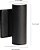 Arandela LED Nuvo 62/1142R1 para parede externa com duas luzes, 10W/120-277V, preta, pequena - Imagem 3