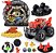 Surpresa do Monster Truck Smashers (Dino Truck) by ZURU para Meninos com 25 Surpresas Coletáveis - Descoberta de Slime, Areia e Compostos de Monstros - Imagem 1