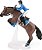 Figura Pintada à Mão de Cavalos, Potros e Pôneis - Cavalo Saltando com Menina Montando - Colecionável - para Crianças - Adequado para Meninos e Meninas - a partir de 3 anos - Imagem 2