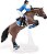 Figura Pintada à Mão de Cavalos, Potros e Pôneis - Cavalo Saltando com Menina Montando - Colecionável - para Crianças - Adequado para Meninos e Meninas - a partir de 3 anos - Imagem 5