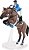 Figura Pintada à Mão de Cavalos, Potros e Pôneis - Cavalo Saltando com Menina Montando - Colecionável - para Crianças - Adequado para Meninos e Meninas - a partir de 3 anos - Imagem 3