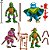 Brinquedos Playmates Tartarugas Ninja Adolescentes: Coleção Clássica de Heróis da Aventura Série 2 Exclusivo da Amazon - Imagem 2