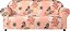 Capa Protetora para Sofá Stretch Estampada Subrtex 1 Peça para Poltrona Ajustada Protetor de Móveis para Sala de Estar, Médio, Laranja - Imagem 1