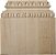 Ekena Millwork 8 L x 5 7/8 Largura Superior x 2 3/8 P x 7 7/8 A, Base Plana Chesterfield, Alder - Imagem 1