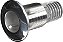 Conector de passagem reta de comprimento padrão de aço inoxidável com barbelas da Attwood 66551-3, 1 1/2 polegadas. - Imagem 1