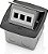 Caixa de Piso Pop-Up Leviton PFQP3-MB com inserção QuickPort de 3 Portas, Preto. - Imagem 1