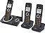 Telefone sem fio AT&T CL82319 DECT 6.0 com 3 ramais para casa, com atendedor de chamadas, bloqueio de chamadas, identificador de chamadas, intercomunicador e alcance longo, preto. - Imagem 3