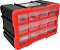 Gabinete de armazenamento com 12 gavetas interligadas e corrediças de rolamento de esferas para organização de garagem, oficina e ferramentas. - Imagem 1