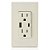 Carregador de Parede Leviton T5633-T Tipo A & Tipo-C USB com Tomada de 15A à Prova de Violação, Carregador USB para Smartphones e Tablets. Não para Notebooks, Bege Claro. - Imagem 3