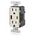 Carregador de Parede Leviton T5633-T Tipo A & Tipo-C USB com Tomada de 15A à Prova de Violação, Carregador USB para Smartphones e Tablets. Não para Notebooks, Bege Claro. - Imagem 2