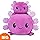 TeeTurtle - Original Reversível Grande Axolotl de Pelúcia - Roxo + Preto - Brinquedo Sensorial Macio e Abraçável de Pelúcia que mostra seu humor - Presente para Crianças e Adultos! - Imagem 2