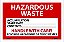 Data de início da acumulação de resíduos perigosos NMC HW20ALV _ Conteúdo_ Manuseie com cuidado! Rótulo contendo Resíduos Perigosos OU Tóxicos - Rótulo de Resíduos Perigos - Imagem 1