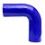 Mangueira de silicone reforçada de 4 camadas de alta temperatura HPS HTSEC90-450-BLUE, cotovelo de 90 graus, pressão máxima de 20 PSI, comprimento de perna de 4 em cada lado, - Imagem 1