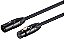 Cabo Monoprice XLR Macho para XLR Fêmea - Microfone e Interconexão, Banhado a Ouro, 16AWG, 25 Pés, Preto - Série Stage Right - Imagem 1