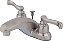 Torneira para banheiro Kingston Brass KB8628FL Royale com dreno pop-up de latão, 4, níquel escovado. - Imagem 1
