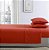 Coleção de lençóis super macios e fáceis de cuidar da Brielle Home, em microfibra escovada, tamanho completo, vermelho. - Imagem 2