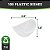 Pratos de Molho de 2 Onças da Restaurantware, 100 Copinhos Oval de Mergulho - Mini, Para Amostras, Degustações e Aperitivos, Tigelas de Molho de Soja de Plástico Branco, Recicláveis - Imagem 4