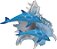 Estátua de Decoração de Vida Marinha ICE ARMOR com Golfinhos Azuis de 10 polegadas com Concha, Decoração para Escritório/Casa/Sala de Estar/Mesa, Presentes de Casa Nova Perfeitos para J - Imagem 1