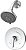 Symmons 5501-TRM Elm 1- Handle Shower Faucet Trim, Cromado - Imagem 1