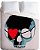 Capa de edredom Deny Designs Amy Smith Blue Skull With Heart Eyepatch, tamanho solteiro/ solteiro extra grande. - Imagem 2