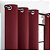 Cortinas Andover Blackout de Três Camadas de Tecido Térmico com Ilhós ECLIPSE para Quarto (2 Painéis), 42 pol x 63 pol, Vermelho - Imagem 3