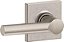 Fechadura Schlage F10 BRW 619 COL alavanca para Hall e Closet, acabamento em níquel acetinado Broadway - Imagem 1