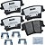 Pastilhas de freio traseiras metálicas para serviço pesado Bendix Fleet Metlok para Dodge Charger 2014-2006, Magnum 2008-2006 (PBD1057AVR) - Imagem 1