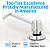 Distribuidor de sabonete líquido de enchimento superior manual Bobrick 34 fl oz (1L) de capacidade de sabonete líquido, bico de 4 polegadas giratório livre para balcões de banheiro público, acabamento - Imagem 5