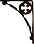 Suporte de metal Ekena Millwork BKTM01X07X10SCRABS, 1 1/2 L x 7 1/2 P x 10 A, latão envelhecido. - Imagem 4