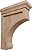 Suportes de madeira médios Gomez Ekena Millwork BKTW02X06X08GOGM, 2 1/2L x 6P x 8A, Mogno - Imagem 1