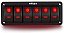 Painel de Interruptores de Alternância Nilight 6 Gang 5Pin On Off 12V 24V com Suporte de Alumínio Pré-Cabido, Interruptores Retroiluminados em Vermelho para Carros, Barcos, RVs e Caminh - Imagem 1