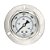 Manômetro de pressão com glicerina e montagem de painel frontal com flange PIC Gauges 204L-404S com caixa/aro de aço inoxidável, componentes internos de latão, lente de PC, mostrador de 4 pole - Imagem 1