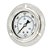 Manômetro de pressão com glicerina e montagem de painel frontal com flange PIC Gauges 204L-404S com caixa/aro de aço inoxidável, componentes internos de latão, lente de PC, mostrador de 4 pole - Imagem 4