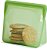 Bolsa de Armazenamento de Silicone Reutilizável Stasher, Recipiente para Armazenamento de Alimentos, Seguro para Microondas e Lava-louças, à Prova de Vazamentos, em Pé - Mega, Verde - Imagem 1