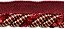 Acabamentos por Jarda 1/2 Cordão de Chenille Torcido com Borda Vermelha Multi (Corte de 20 Jardas) Acabamento - Imagem 1