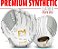 Luva de Softball Fastpitch Franklin Sports - Field Master Fastpitch + Luva de Softball - Luva para destro feminino e infantil - Luvas de Softball Adulto + Juvenil - Branco + Cinza - Imagem 4