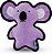 Brinquedo para Cachorro Beco Purple Koala Bear Morder, Buscar & Squeak, Costura Dupla para Durabilidade, Feito com Plástico Reciclado. - Imagem 1